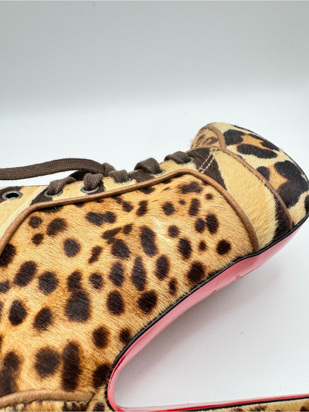 Christian Louboutin Pony Hair Leopard Venus Orlato 140 Booties EU 37 READ - Picture 10 of 11